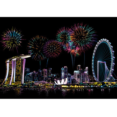 

Siaonvr 161x113in Magic Scratch Art Painting Paper With Drawing Stick Kids Toy