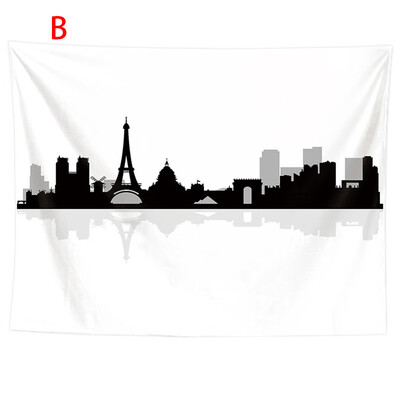 

Gobestart Paris City Decoration Collection Eiffel Tower Bridge Capital City Bedroom Living Room Dormitory Wall Hanging Tapestry