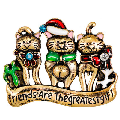 

New Christmas Brooch Rhinestone Christmas Tree Elk Snowman Santa Claus Enamel Brooch Pin Cartoon Badge Christmas Gift