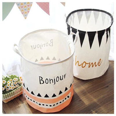 

〖Follure〗2pcs Waterproof Animal Canvas Sheets Laundry Clothes Basket Folding Storage Box