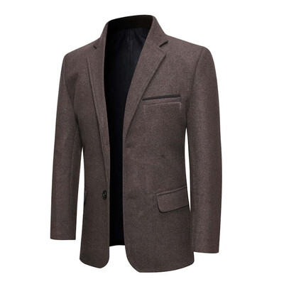 

Gobestart Mens New Style Turn-down Collar Long Sleeve Casual Suit Slim Fit Coat Jacket