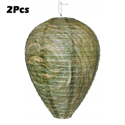 

Gobestart 2PCS Wasp Deterrent Yellowjackets Bee Hornets Fake Wasp Nest Simulated Deterrent