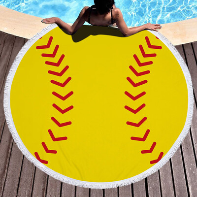 

Gobestart 1 PC Round Beach Pool Home Shower Towel Blanket Table Cloth Yoga Mat
