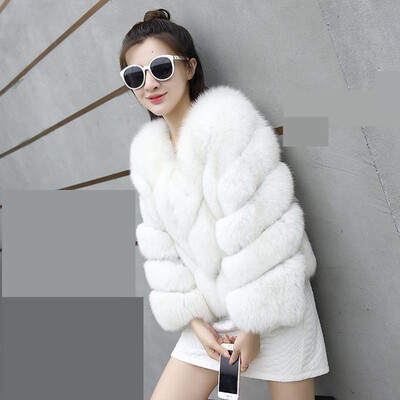 

Faux Fox Fur Keep Warm Coat Short Section Long Sleeve Slim Soft Comfortable Tops Fashion Casual Plus Size Fashion Women