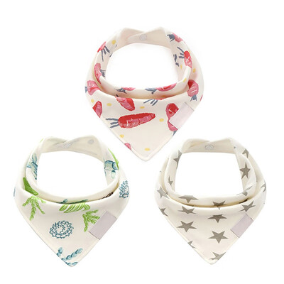 

Baby Girls Boys Baby Clothing Saliva Towel Cotton Cartoon Bibs Burp Cloths 3pcsSet Fit 0-3Y Baby Accessories