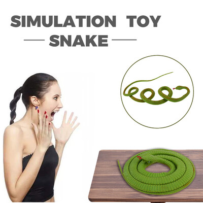 

Gobestart Realistic Fake Rubber Toy Snake Green Fake Snakes 49 Inch Long