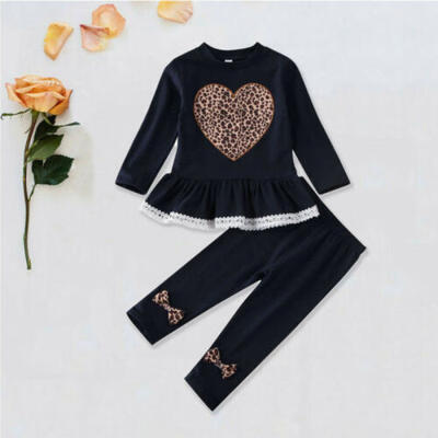 

Toddler Baby Girls Clothes Lace Ruffle Long Sleeve Top T-shirt Pants Outfits