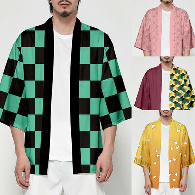 

Unisex Demon Slayer Kimetsu no Yaiba Characters Cosplay Kimono Haori Coat Shirt