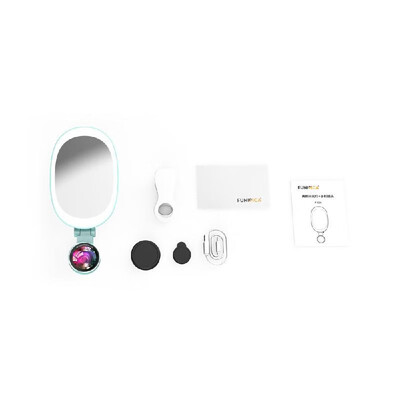 

Rechargeable Selfie Ring Fill-in Light Lamp Portable Phone Camera Lens with Makeup Mirror Wide Angle Macro Lens 60pcs LED Beads Ad