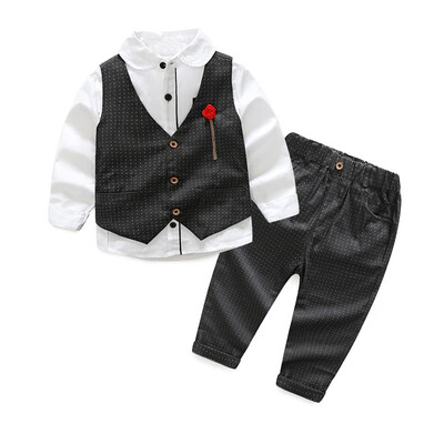 

Baby Boys Clothing Sets Kids Clothes Autumn Baby Sets Kids Long Sleeve Sports Suits Striped Vest Shirt Pants Boys Clothes