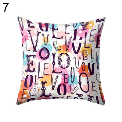 

Multi-Color Rhombus Letter Throw Pillow Case Cushion Cover Sofa Bedding Articles