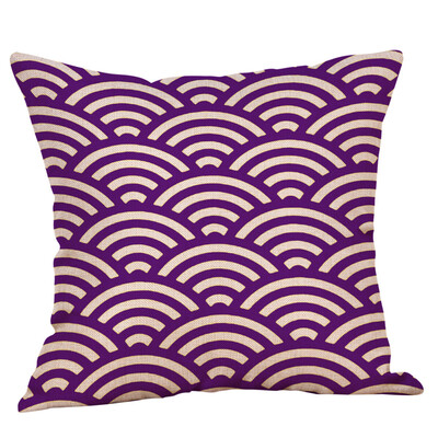 

〖Follure〗Mustard Pillow Case Purple Geometric Fall Autumn Cushion Cover Decorative