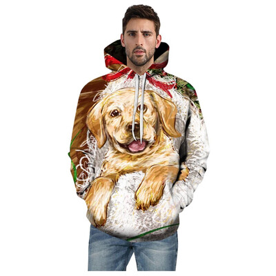 

Toponeto Mens Christmas Casual 3D Print Creative Casual Long Sleeve Shirt Coat Top