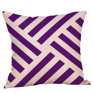 

〖Follure〗Mustard Pillow Case Purple Geometric Fall Autumn Cushion Cover Decorative