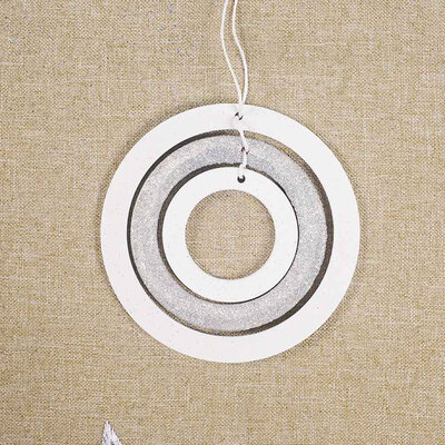 

Colorful Multi Type Christmas Wooden Gold Powder Ring Pendants