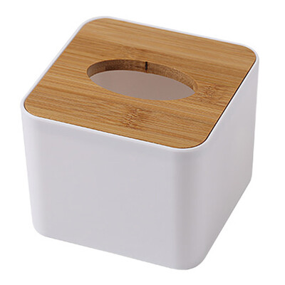 

Creative Solid Wood Cover Fabric Box Home Car Tablet Mobile Phone Makeup Brush Storage Box