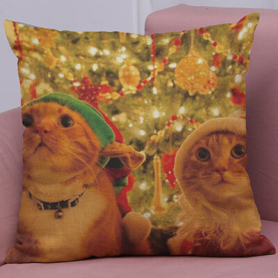 

Tailored New Christmas Cotton Linen Pillow Case Sofa Cushion Cover Home Decor