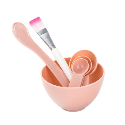 

4 In 1 DIY Facial Beauty Mask Bowl With Stick Brush Measuring Spoon Stirring Cosmetic Mixer Spoon kit