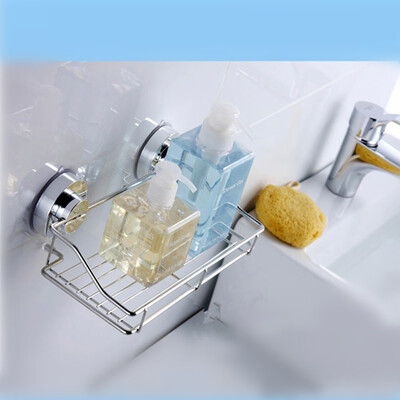 

〖Follure〗Stainless Steel Kitchen Bathroom Shower Shelf Storage Suction Basket Caddy Rack