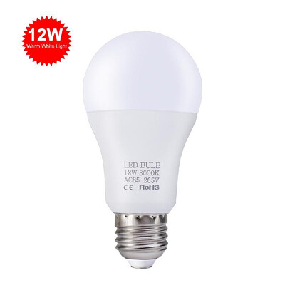 

12W LED Bulbs E27 Light Bulbs Energy Saving White Light 6000-6500K High Brightness Lamp for Bedroom Living Room 85V-265V