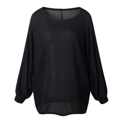 

Women Long Batwing Sleeve O-Neck Casual Sweaters Female Knitting Solid Pullovers New Brand Plus Size For Summer Autumn