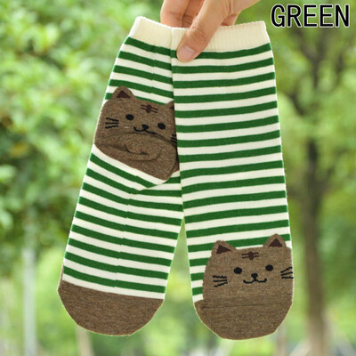 

Fashion High Quality Various Styles Women Casual Cotton Socks Cute Cats Winter Autumn Korean Style Knit Socks