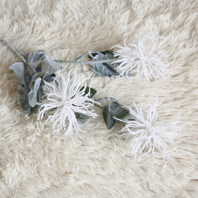 

〖Follure〗Sea Urchin Flocking Artificial Flower Fake FlowerHome Wedding Party Floral Decor