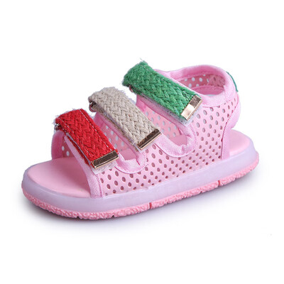 

2018 New Led Kids Soft Breathable Sandals Childrens Luminous Lighted Shoes BoyGirls Colorful LED lights Children Shoes