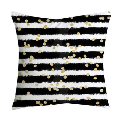 

〖Follure〗Rose Black Gold Cushion Cover Square Pillowcase Home Decoratio