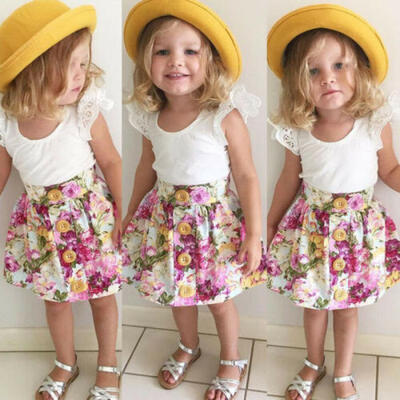 

AU Infant Toddler Baby Girl Lace Tank Tops Tutu Dress Skirt Clothes Outfits Set