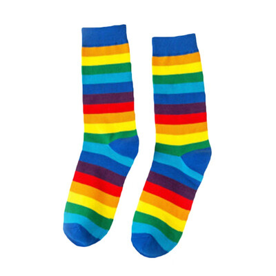 

Creative Fashion Japanese Harajuku Tide Socks Prepy Style Striped Rainbow Funny Socks Women Cotton Hip Hop Socks