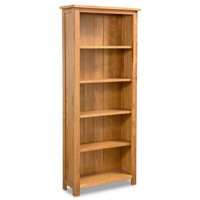 

5-Tier Bookcase 236"x89"x551" Solid Oak Wood