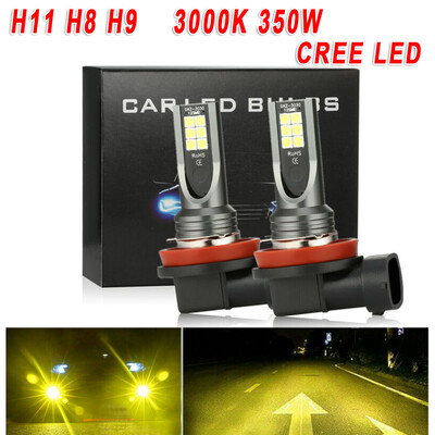 

1 Pair Car LED Fog Driving Lights Bulbs Lamp 3000K Yellow 12V-24V Accessories