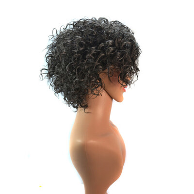 

Gobestart Density Natural Hairline Women Sprial Spring Curls Kinky Synthetic Lace Wig