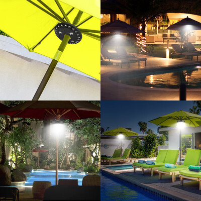 

Gobestart Patio Umbrella Light Cordless 28 LED Lights Outdoor Camping Umbrella Pole Light