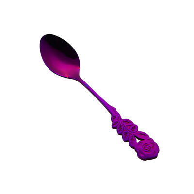 

Toponeto Stainless Steel Flower Spoon Coffee Tea Spork Flatware Dessert