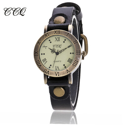 

〖Follure〗CCQ Fashion Men Date Stainless Steel Leather Analog Quartz Sport Wrist Watch
