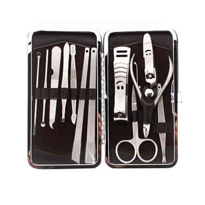 

12 in 1 Manicure Set Professional Nail Clipper Cutter Nails Art Beauty Tools Eyebrow Scissors