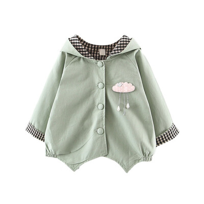 

Spring Autumn Casual Fashion Toddler Girl Coat Baby Girl Striped Printing Long Sleeve Hooded Coat Kids Outerwear