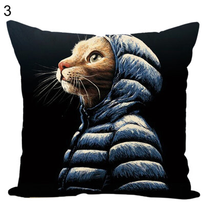 

Cartoon Cat Kitten Throw Pillow Case Cushion Cover Sofa Car Home Office Decor
