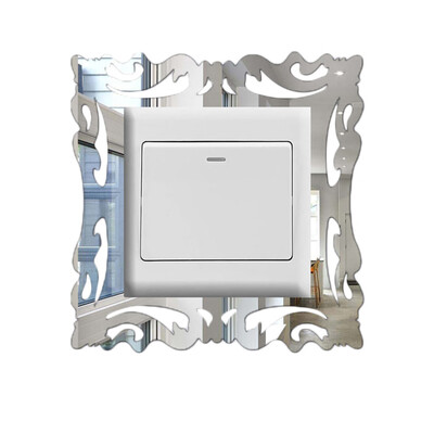 

Gobestart 1PC Switch Sticker Home Decor Wall Mirror Style Photo Frames For Shop Switch