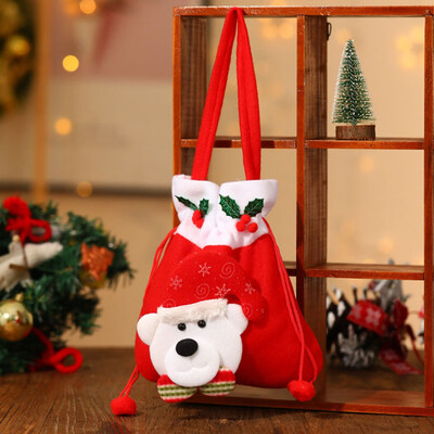 

10 Styles Christmas Gift Bags Creative Applique Tote Santa Claus Candy Bags