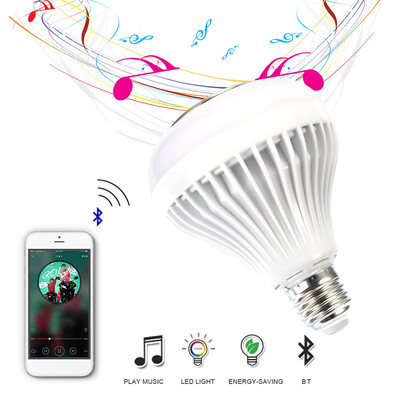 

Wireless BT RGB Bulb LED Lamp Smart Led Light Music Player Audio with Remote Control Without white light