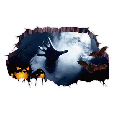 

Halloween Wall Floor Sticker Horror Wall Stickers Door Sticker Decoration Haunted House Props House Decoration