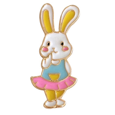 

New Kawaii Animal Cat Rabbit Enamel Brooch Collar Pin Badge Women Jewelry