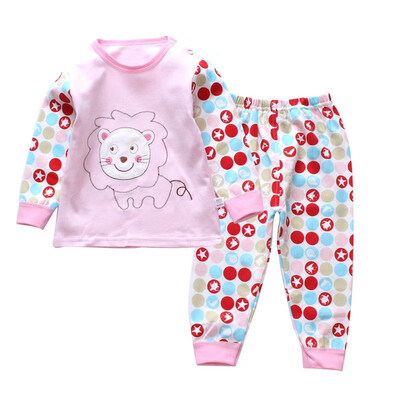 

Boys Girls Pajama Sets 1-4T 2 Pcs Long Sleeve Pajama Suit Children Soft Cotton Pajamas Kids Autumn Spring Pajamas
