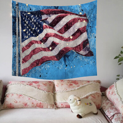 

Toponeto Independence Day Print Family Tapestry Light String Combination Wall Decor15x2m