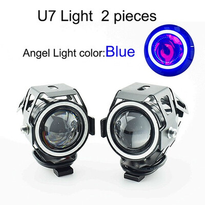 

125w Motorcycle LED U7 Headlight Motorbike Spot Headlamp 12V 6500K 3000lm Motorcycle auxiliary Driving Light moto Fog Lamp