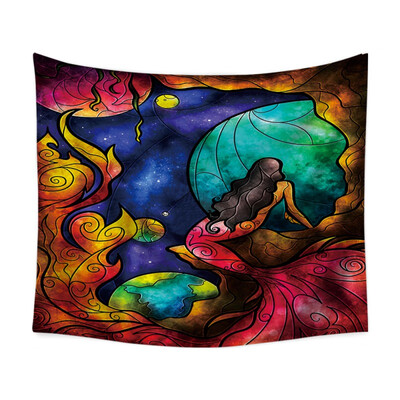 

Abstract Art Painting Psychedelic Tapestry Lightweight Polyester Fabric Wall Hanging Decorations for Bedroom Living Room