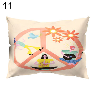 

Mushroom Leaf Deer Cow Pillow Case Cushion Cover Sofa Bed Car Cafe Office Decor